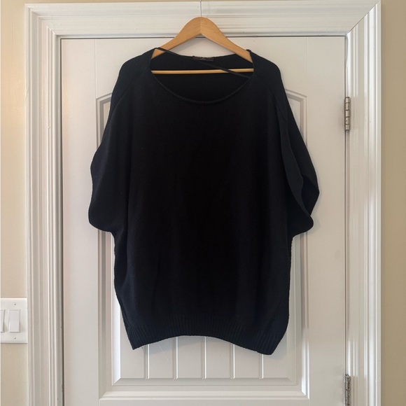 Lane Bryant Black Batwing Sweater 22/24 | Oversized Modern Knit - Picture 1 of 10
